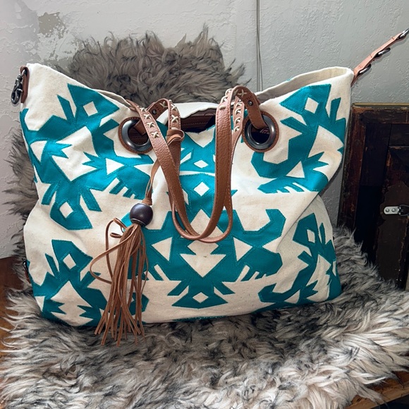 Lucky Brand Handbags - Lucky Brand | Turquoise Covina Tote